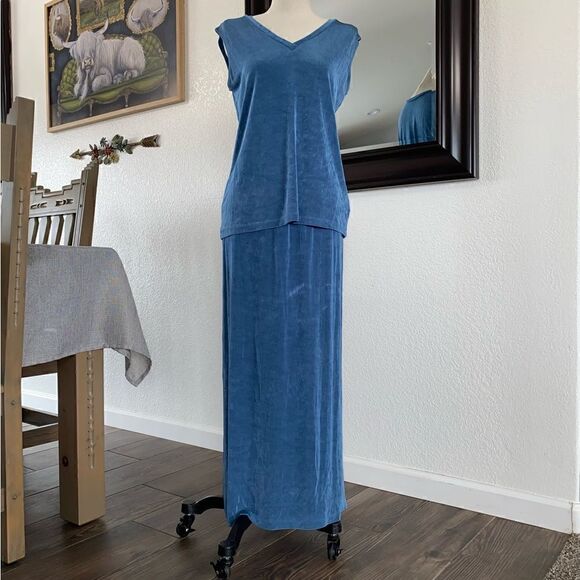 Weekenders Womens V-Neck Sleeveless Convertible Midi Maxi Dress Blue Size S/P - Picture 6 of 15